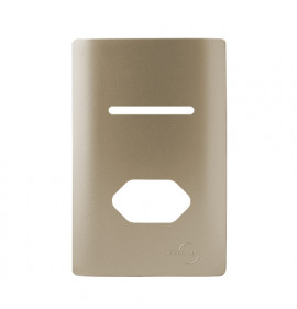 Placa p/ 1 Interruptor + Tomada 4x2 - Novara Champanhe 